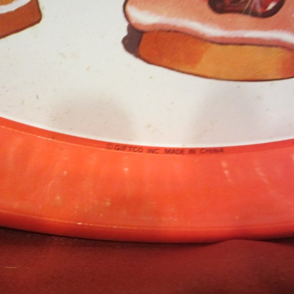 VTG SET OF 6 METAL HOLIDAY TRAYS, VERY FESTIVE & DECORATIVE - Picture 7 of 13